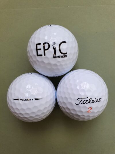 EPiC Golf Balls - Sleeve of three titleist velocity with logo